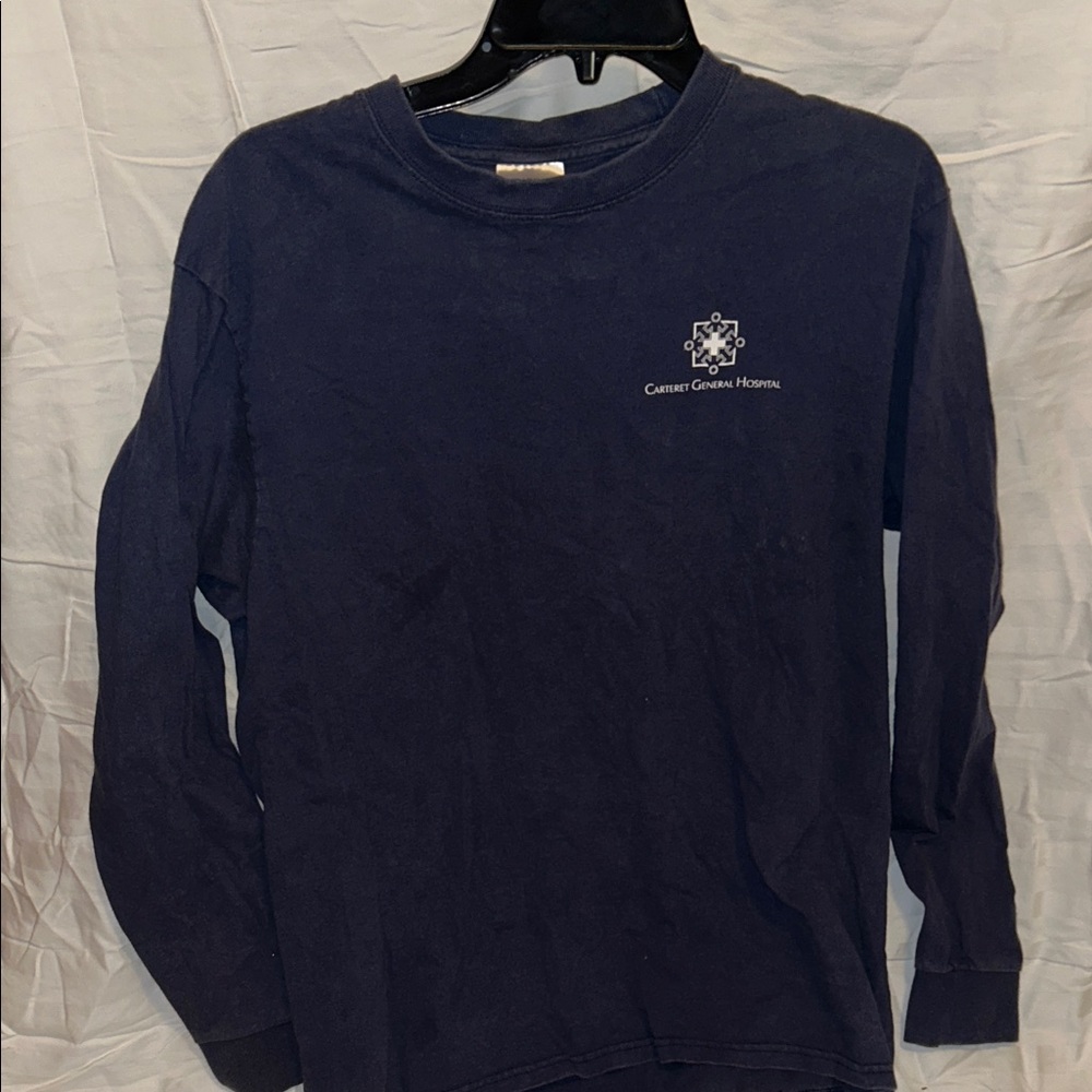 Port and Company Navy Long Sleeve Tee